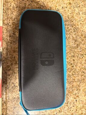 Nintendo Switch Black Carry Case with Blue Trim